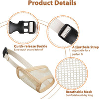 Mesh Dog Muzzle Suits for Small Medium Large Dogs Dog Muzzle Set – Essentials for Dogs - Beige / Medium 3 PCS(S-L) - image 2