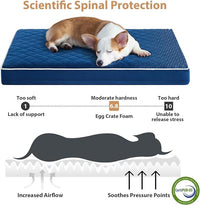 WNPETHOME Orthopedic XL Dog Bed for Crate, Waterproof Extra Large Dogs Bed with Removable Washable Cover, Multi-Needle Quilting Dogs Crate Bed