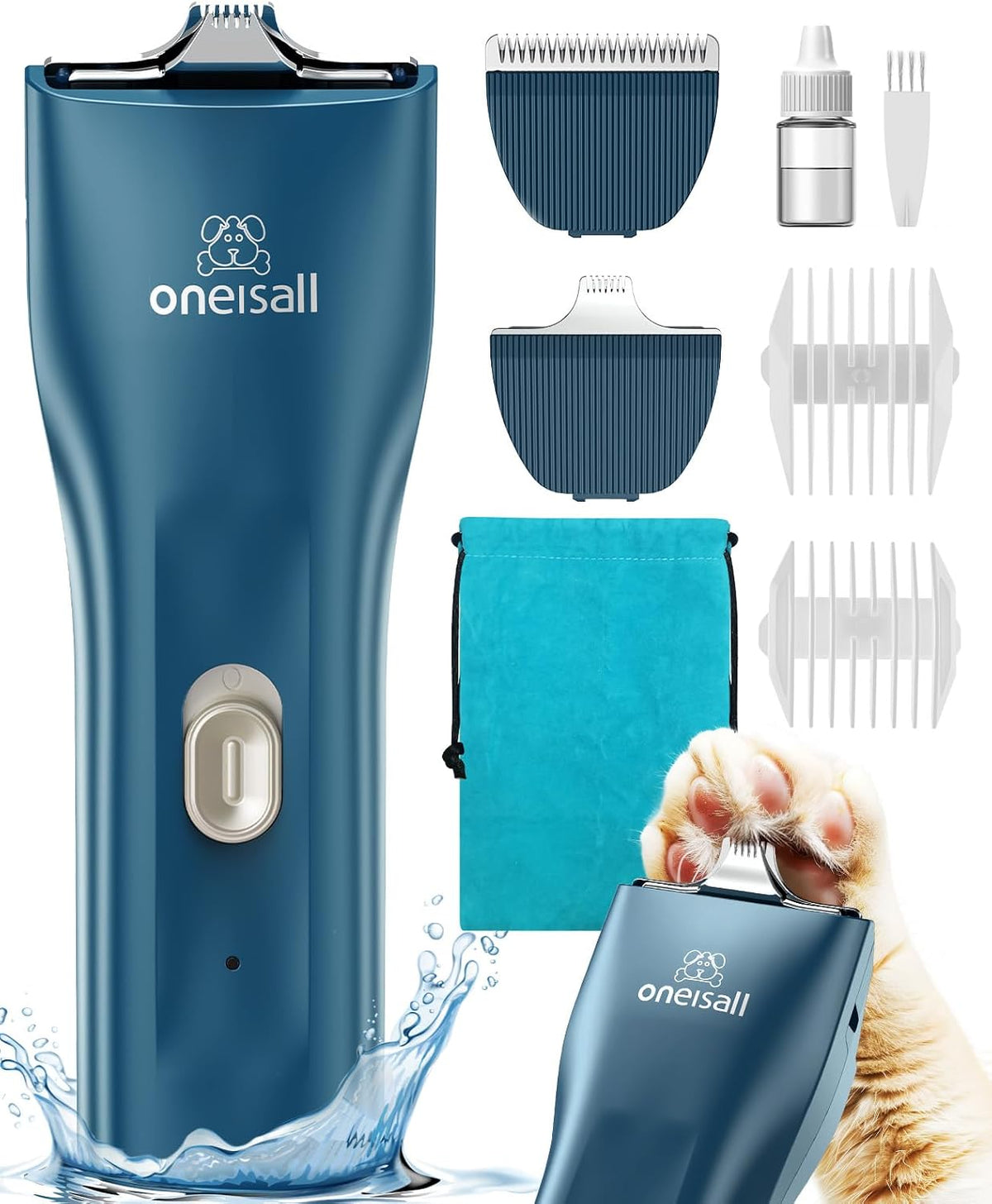 oneisall Pet Clippers for Cat Matted Hair - Green / Standard+Mini