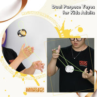 MAGICYOYO N11 Metal Yoyo Professional Responsive & Unresponsive Trick - N11 Black golden+k2 white - image 3