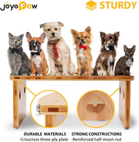 Elevated Dog Bowls, Bamboo Raised Dog Bowl Stand – Essentials for Dogs - Natural / Large: 10'' Tall-48oz Bowl - image 4