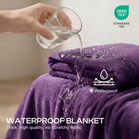 Luciphia Waterproof Pet Blanket - M (57" x40") / Purple+white - image 2