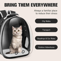 Cat Carrier Backpack, Pet Carrier Backpack Front Pack for Small Medium Cat Puppy Dog Carrier - Black - image 4
