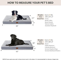 WNPETHOME Orthopedic XL Dog Beds Large Sized Dog, Waterproof Extra Large Dogs Bed with Removable Washable Cover, Multi-Needle Quilting Dogs Crate Bed