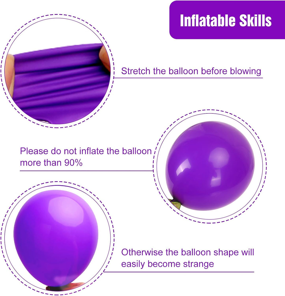 RUBFAC Balloons Black Balloon Arch for Black Birthday Decorations - Dark Purple - image 3