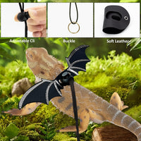 Bearded Dragon Leash and Harness Set, Bearded Dragon Accessories - Black - image 4