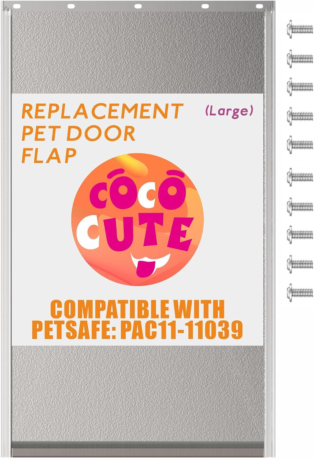 2-Pack Medium Dog Door Replacement Flaps with Screws – Essentials for Dogs - Large*1