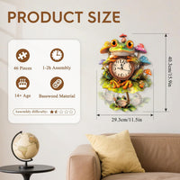 Halloween 3D Puzzles for Adults Halloween Puzzle Clock Adult Craft – Fun for Kids & Family - Frog Clock - image 3