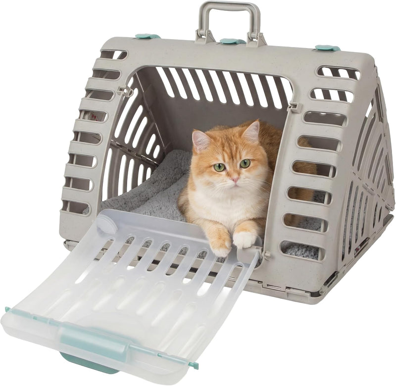 SportPet Designs Foldable Travel Cat Carrier - XL Carrier w/ Bed (Gray)