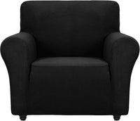 Super Stretch Couch Cover Universal Sofa Covers with Elastic Bottom - Black / Small (30"-47")