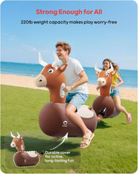 QPAU Inflatable Dinosaur Bouncy Hopper Toy - Bull / 1 Pack - image 4