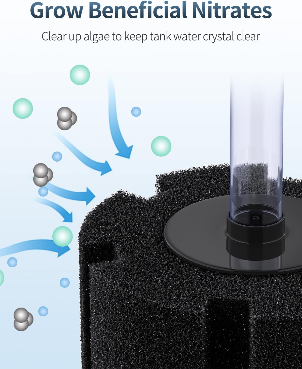 Pawfly Aquarium Large Bio Sponge Filter Quiet Betta Fry Shrimp - Up to 220Gal - image 3