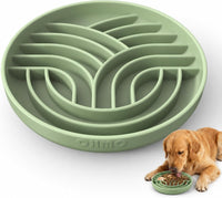 OHMO Slow Feeder Dog Bowl, 5.9" Lick Mat for Dogs, Tree of Life - Sage Green / Tree Life-L (7.9")