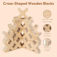 Woodtoe 24 PCS Rainbow Blocks Set - 80 PCS Rainbow Blocks Set - image 4