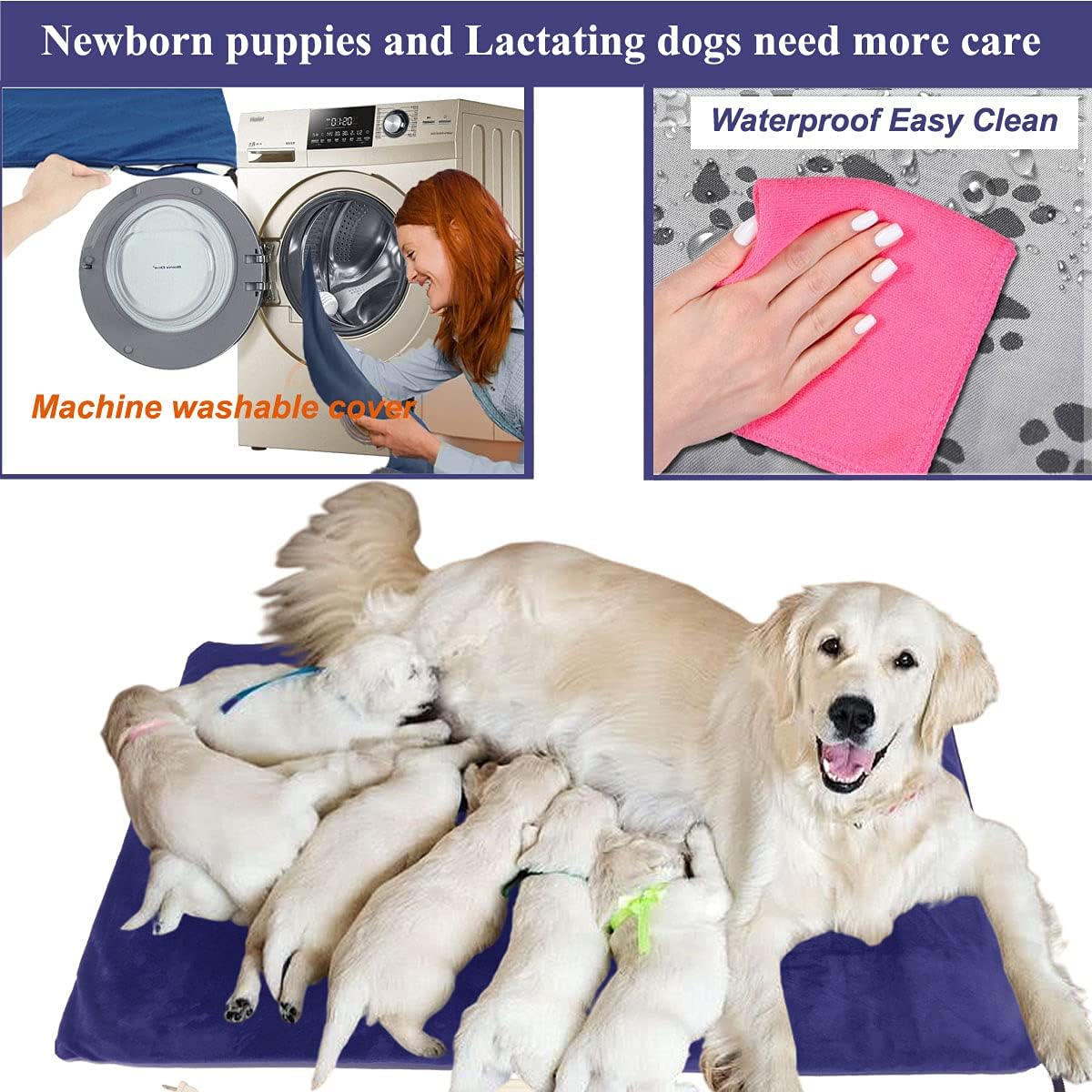 Pet Heating Pad for Large Dogs & Cats - claw / 34X21 inch - image 3