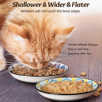 No Spill Cat Bowls, Cat Food Bowl - Bohemian-4 Pack - image 4