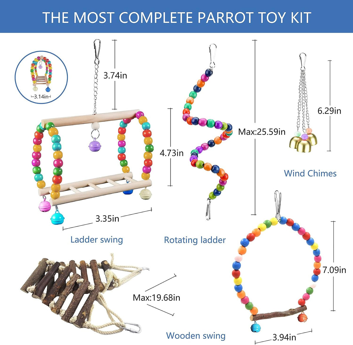 22 Packs Bird Parakeet Cockatiel Toys - image 4