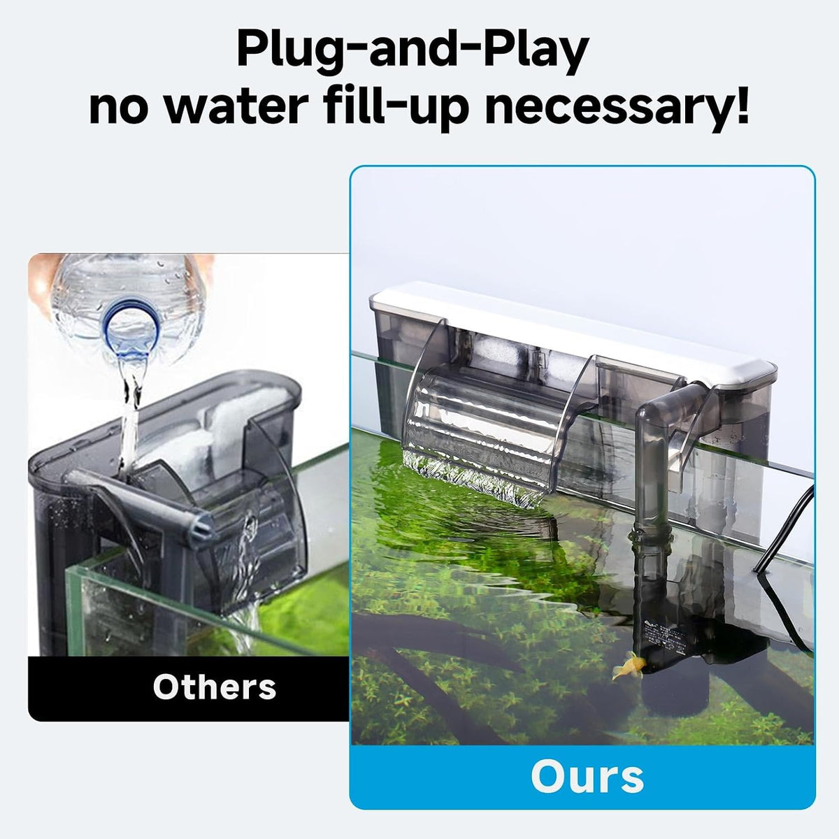 AQQA Quiet 20-30 Gallon Fish Tank Filters - 8W for 30-50 Gal - image 3