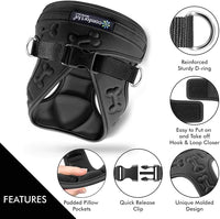 Comfort Fit Dog Harness No Pull with Leash Clips Step in Harness for Small Sized Dogs Soft Padded All Weather Dog Vest with Easy Control No Escape Adjustable Buckles for Dogs & Puppies – Black XS