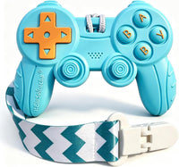 Cool Remote Game Control Teething Toy for Babies 0-6-12 Months - Blue