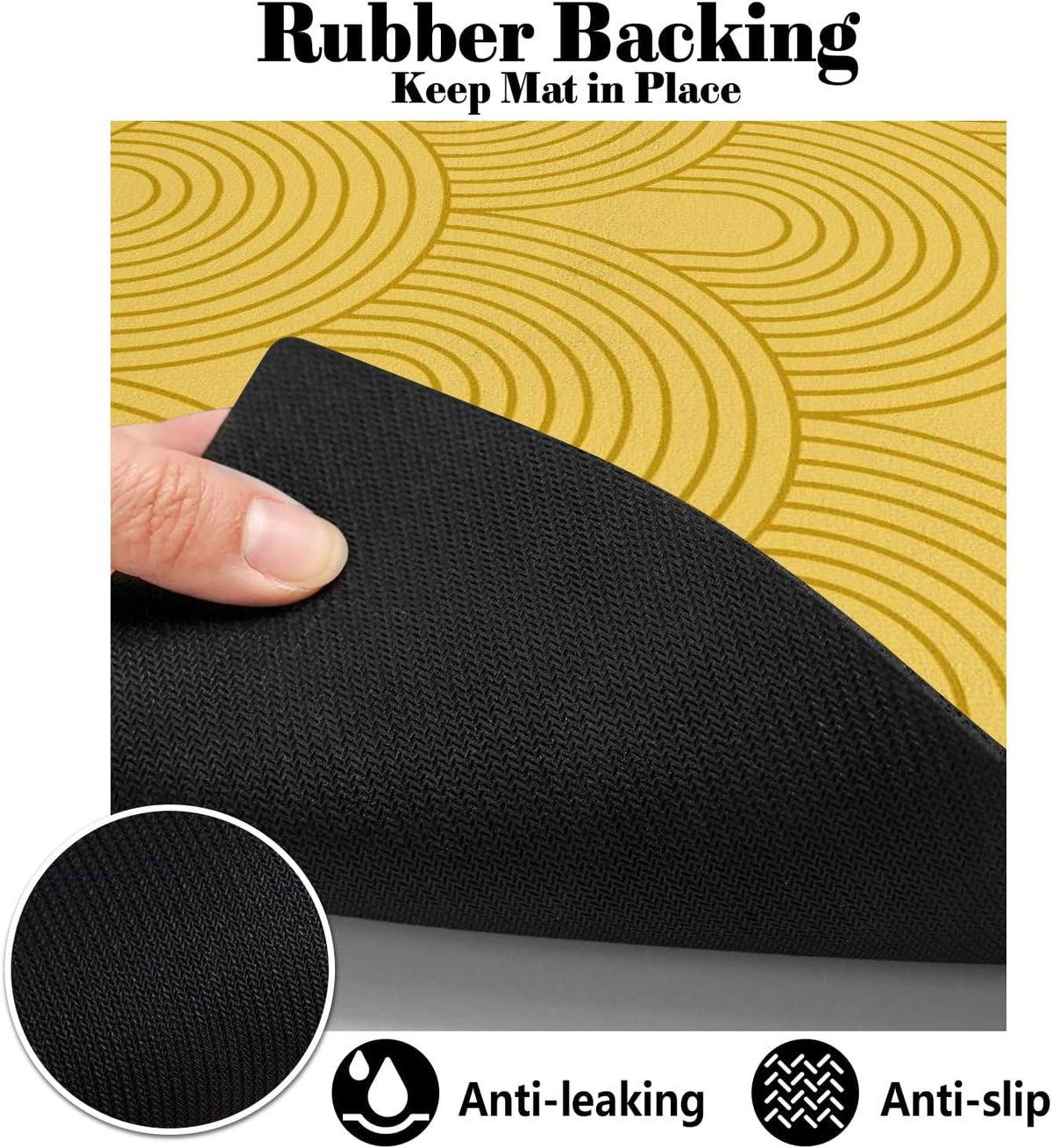 Dog Food Mats for Floors Absorbent, Pet Cat Food Mat - XL(24"×32") / 01-Yellow - image 2