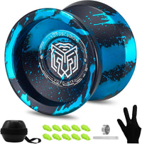 YOYOSTUDIO H17 dual purpose aluminum trick yoyo with strings, glove and case