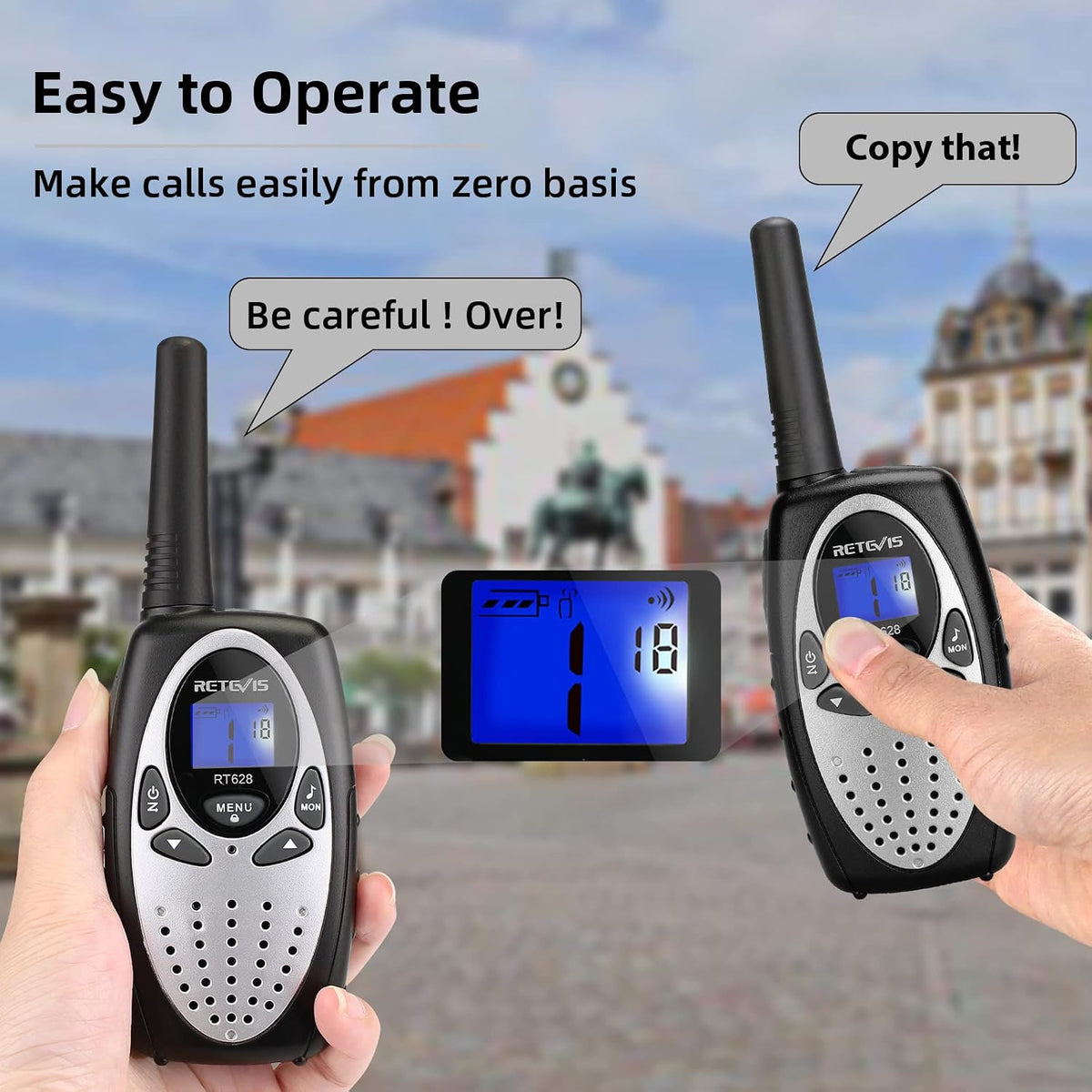 Retevis RT628 Walkie Talkies for Kids - Silvery / 2 - image 2