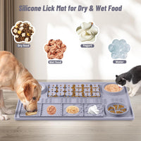 Silicone Snuffle Mat for Dogs 23.6"x 15.7" Large Slow Feeder Mat - Grey:32"x20" - image 2