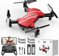 DEERC D20 Mini Drone for kids 1080P HD FPV Camera Remote Control - D20-Red