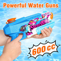 Super Water Gun for Kids Adults: 2 Pack - Light Blue, Green, Purple, Cyan - image 4