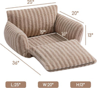 Hollypet Cat Bed Small Dog Orthopedic Couch Beds for Pets up to – Essentials for Cats - 25"L x 20"W x 13"Th / Khaki - image 3