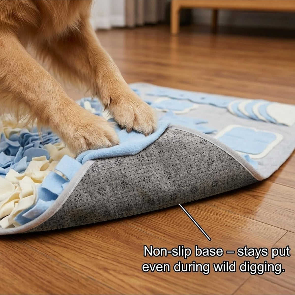 Snuffle Mat for Dogs: Slow Food Interactive Experience – Essentials for Dogs - Grey / Medium 22x38 inch - image 4