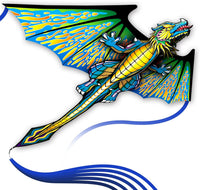SGftre Complete Kite with Handle, Line & Accessories - 1 / Green Pterosaur