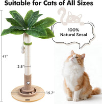 Tall Cat Scratching Post, Cat Toys - Beige - image 3
