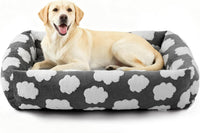 JOEJOY Cute Dog Bed Medium Size Dog - Cozy Clouds Grey / XL (42"x36"x9")