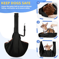 SlowTon Dog Carrier Sling - C-Black Water-Resistant / For Pets 3-8lbs - image 2