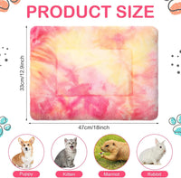 Haull 4 Pcs Waterproof Guinea Pig Bedding Mat, 13 x 10 - Tie Dyed / 13 x 18.5 Inch - image 2