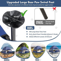 Upgraded Elevated Dog Bed with Canopy, Portable Raised Outdoor Dog Bed with Stable Anti-Slip Feet, Wider Shade Pet Bed Cot, Raised Dog Beds for Large Dogs Camping, Indoor & Outdoor Use