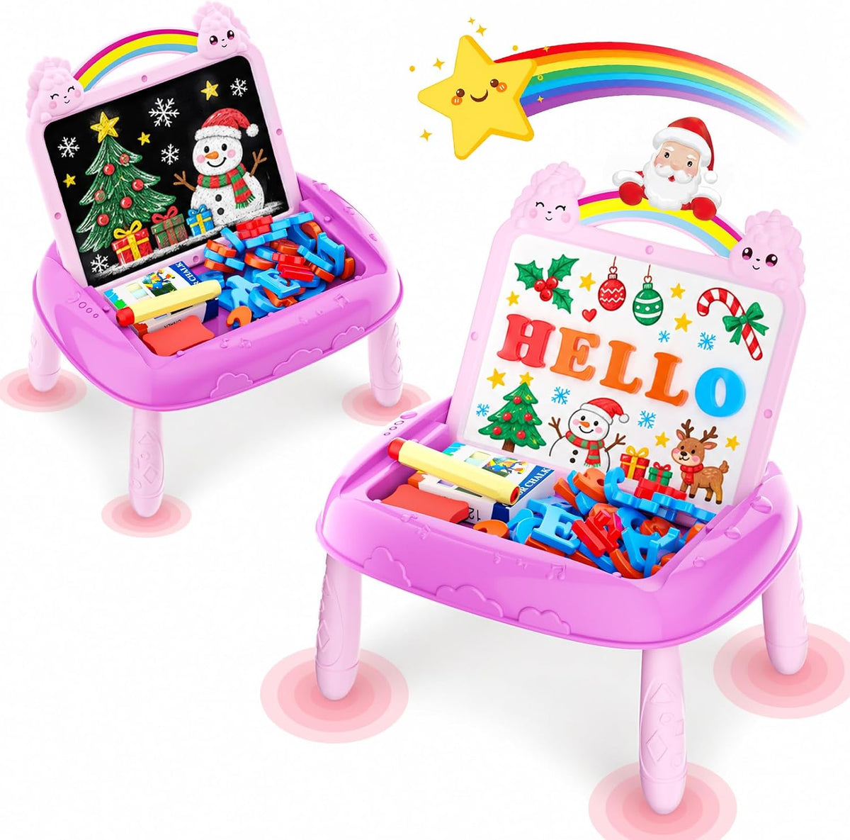 Cokzer Magnetic Drawing Board - Unicorn Pink