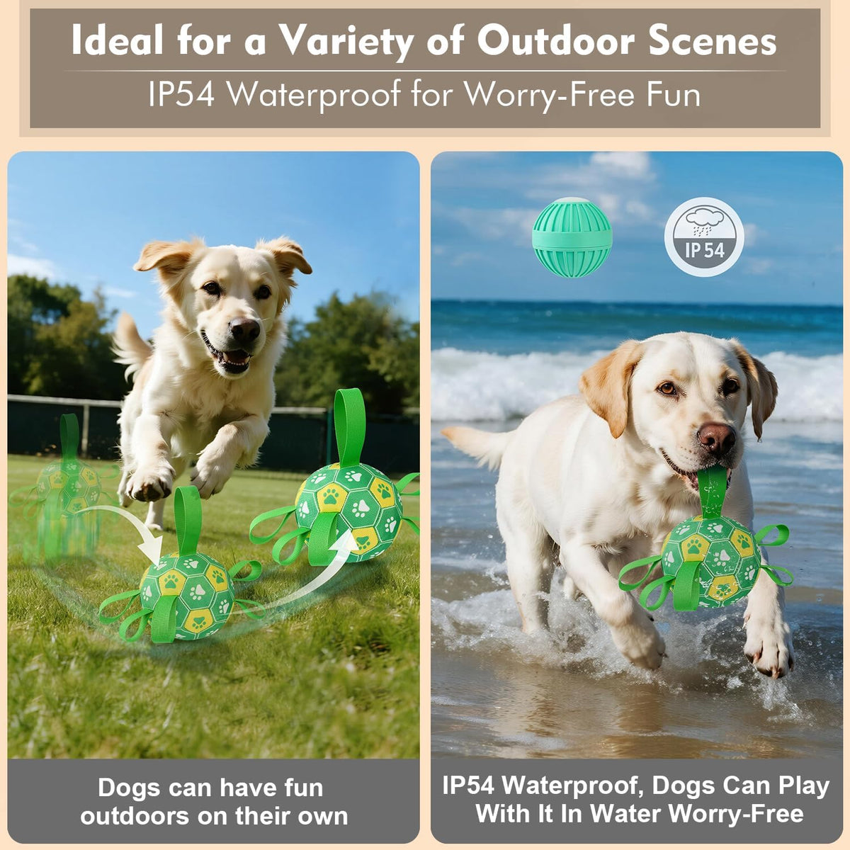 Interactive Dog Toys Dog Soccer Ball to Keep Them Busy – Essentials for Dogs - Green - image 4