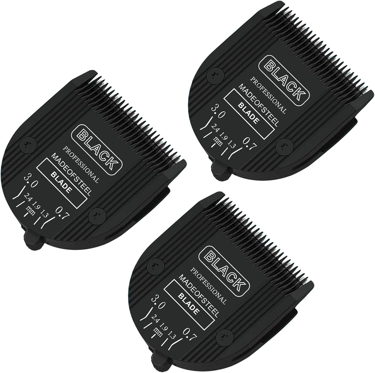 3Pcs 5-in-1 Adjustable Pet Clipper Blades - BLACK-3