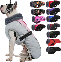 IECOii Extra Warm Reflective Dog Coat - XXXX-Large(Chest:37.4-53.1 in) / Pink