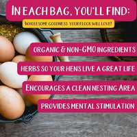 Non-GMO Backyard Chicken Nesting Herbs (10 oz) - Naturally Keep A Clean Coop Your Hens Will Love
