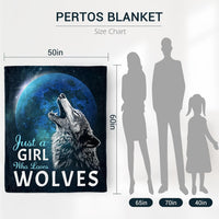 Levens Black Cat Blanket, Cozy Cats Blankets for Cat Lovers 60"x50" Soft Plush Black Cats Gifts - Wolf Blue / 50"x60" - image 3