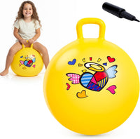 EVERICH TOY 18 inch hopper ball for kids with handle, purple pink clouds - view 2
