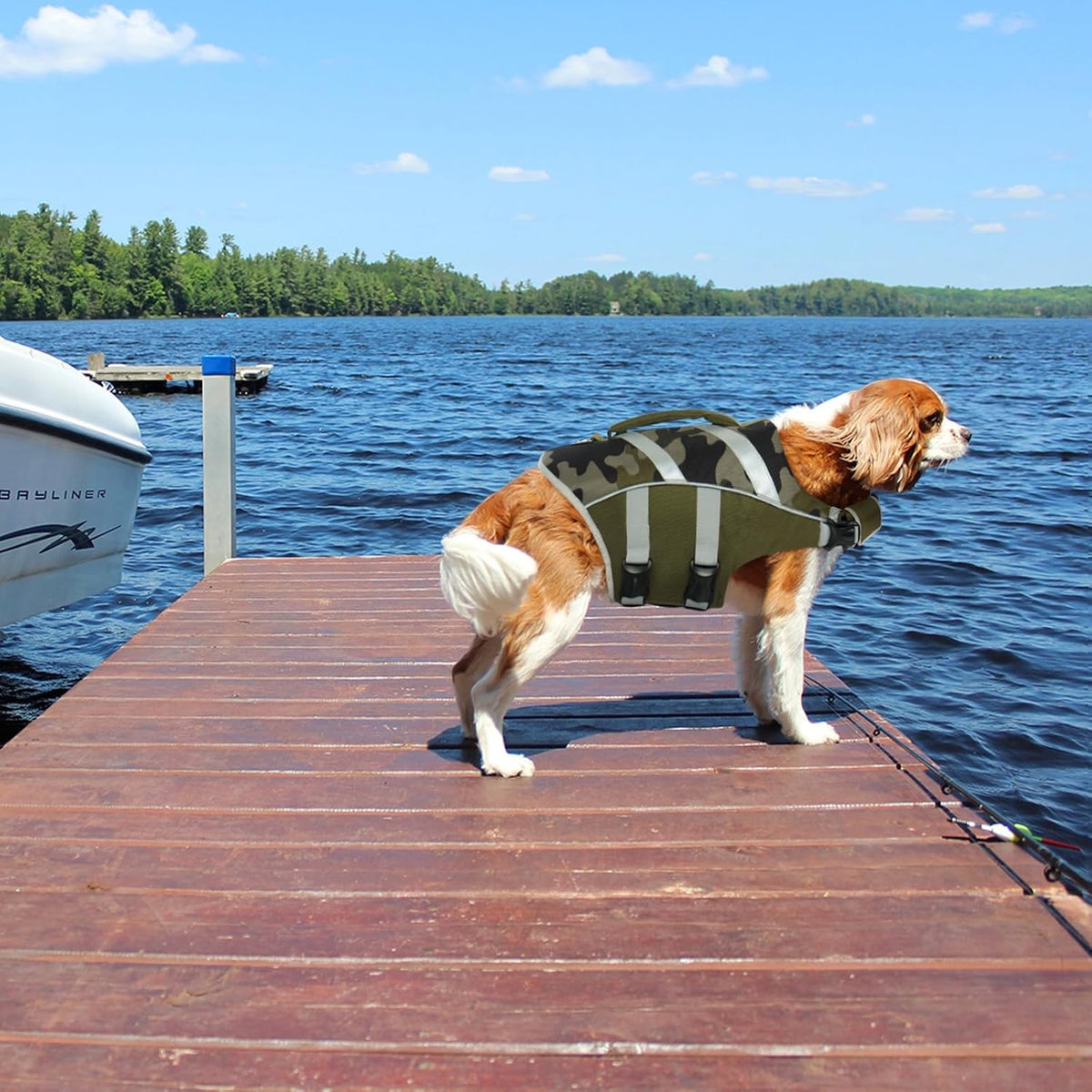 Kuoser Reflective Dog Life Jacket - L (Chest Girth:22.8-29.5'') / 5#GreenCamo - image 4