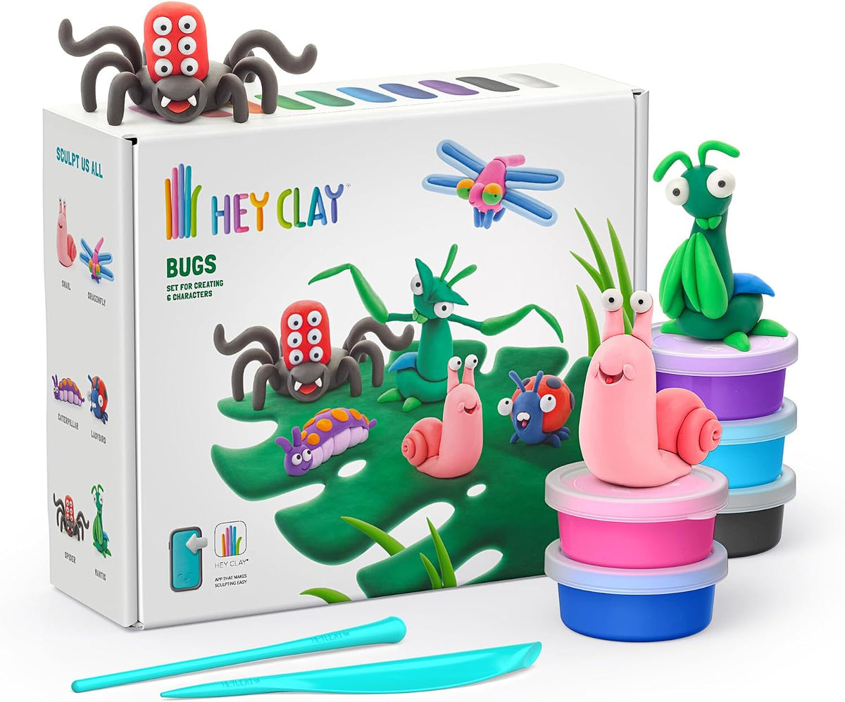 Hey Clay Exotic Pets air dry clay kit with 15 cans and sculpting tools - view 5