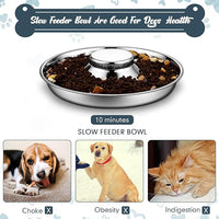 Zopeal 6 Pcs Puppy Feeding Bowls 8.7" Stainless Steel Puppy Weaning Feeder Bowl Dog Food Water Bowls for Litters, Small Medium Large Dogs, Pets