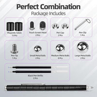 Magnetic Fidget Pen Toys - Multifunctional Writing Novel Pen for Friends, Kids, Boys, Girls, Teens 8+, Office Teacher Birthday Party Gifts, Stress & Anxiety Relief(Black)