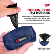 Tuff Pupper Dog Poop Bag Holder, Works with Any Dog Leash - Midnight Blue - image 3